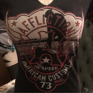 Womens affliction graphic T-shirt